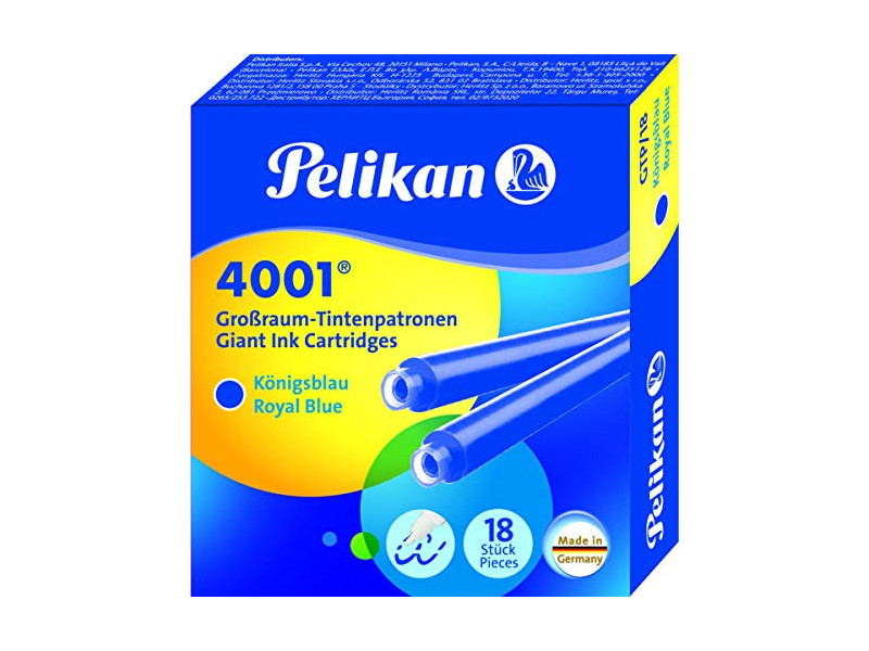 Pelikan Cartouches d'encre longues 4001 GTP/18, bleu roi