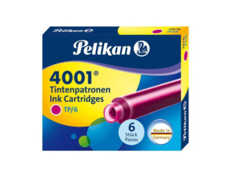 Pelikan Cartouches d'encre 4001 TP/6, rose