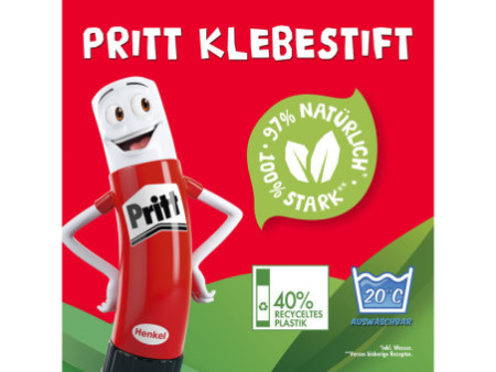 Pritt Bâton de colle 6 x 22 g, en multipack, sans solvant