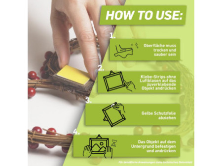 Pattex Pastilles adhésives pour montage, détachables, jaune