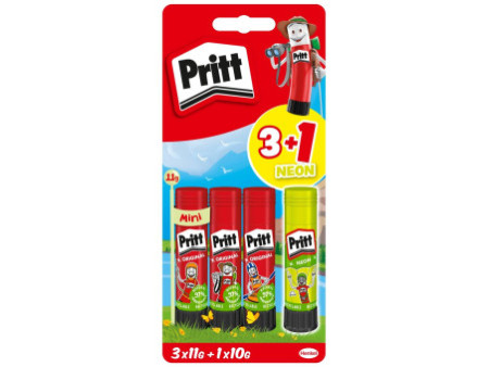 Pritt Bâton de colle BTS 2025, multipack, 3x 11 g + 1x 10 g