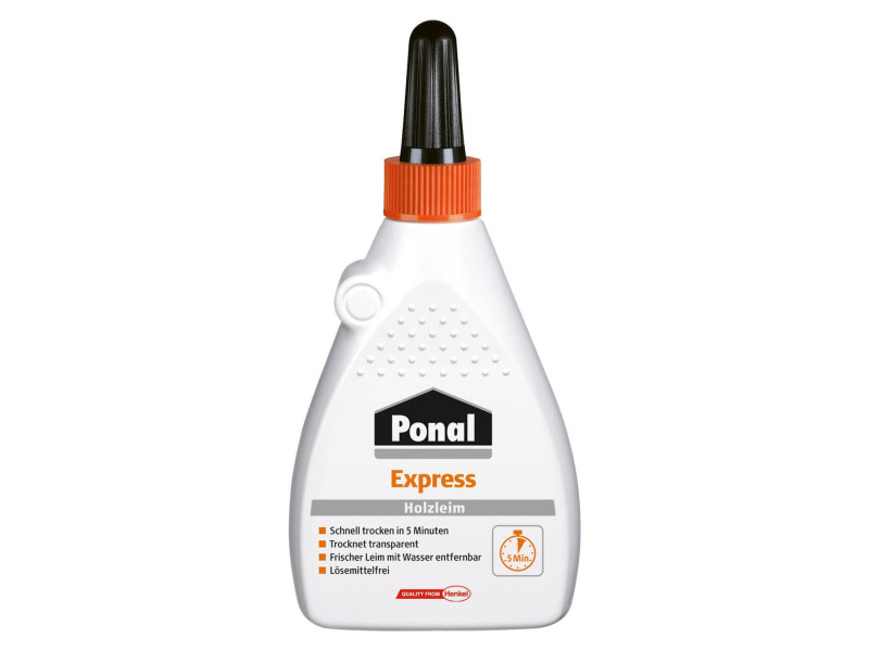 Ponal Colle à bois Express, sans solvant, tube de 120 g
