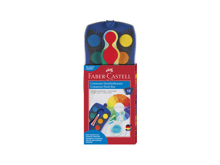 FABER-CASTELL Palette de peinture CONNECTOR, 12 couleurs