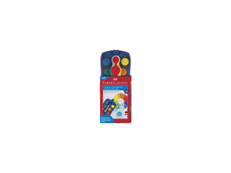FABER-CASTELL Palette de peinture CONNECTOR, 12 couleurs