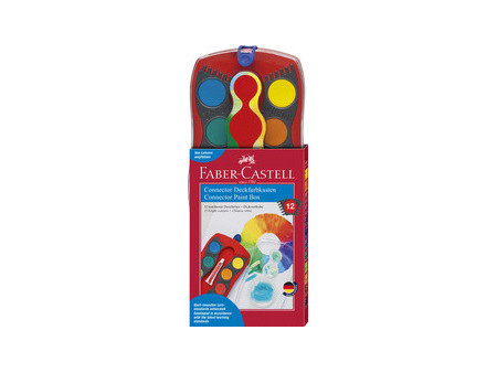 FABER-CASTELL Palette de peinture CONNECTOR, 12 couleurs