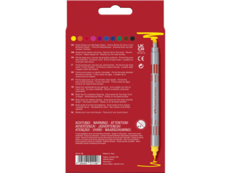 FABER-CASTELL Feutre double pointe, étui de 10