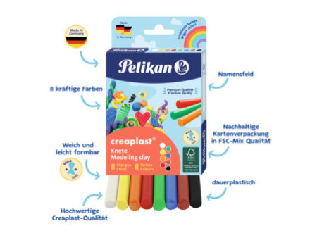 Pelikan Pâte à modeler pour enfants Creaplast, boîte pliante