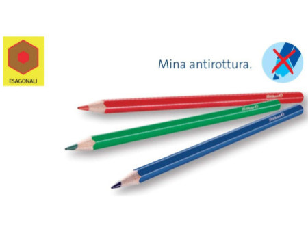 Pelikan Crayon de couleur hexagonal mince, étui de 36