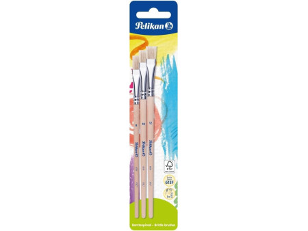 Pelikan Kit de pinceau brosse 613 F, 3 pièces, assorti