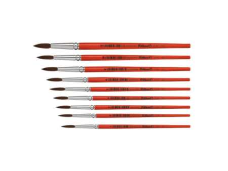 Pelikan Set de pinceaux à poils fins, 3 pièces, assorti