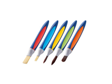 Pelikan Set de pinceaux scolaires griffix, 5 pièces