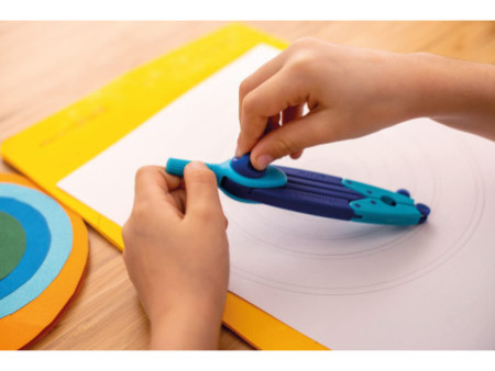 Pelikan Compas scolaire griffix Bleu, boîte pliable