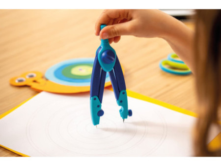 Pelikan Compas scolaire griffix Bleu, boîte pliable