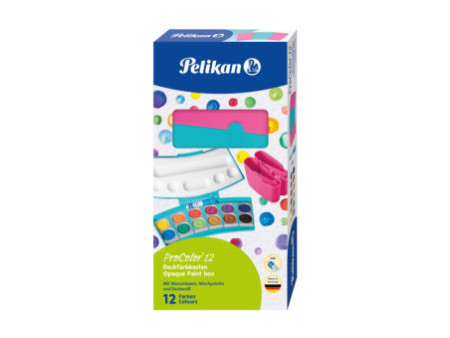 Pelikan Boîte de peinture ProColor 735, 12 couleurs