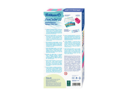 Pelikan Boîte de peinture ProColor 735, 12 couleurs