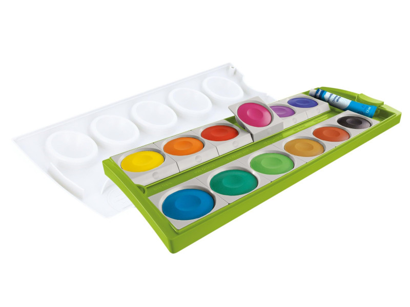 Pelikan Boîte de peinture K12, 12 couleurs, vert