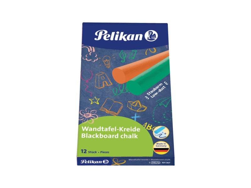 Pelikan Craie pour tableaux noirs 745/12, coloré, étui en