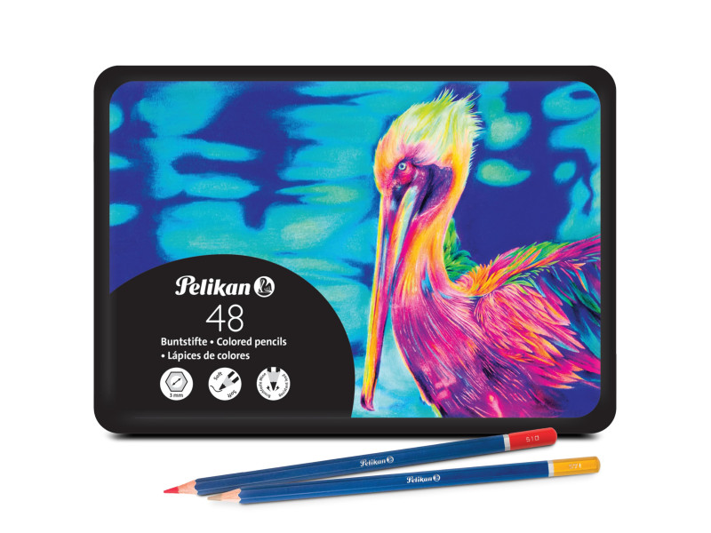 Pelikan Crayon de couleur Premium, étui métal de 24