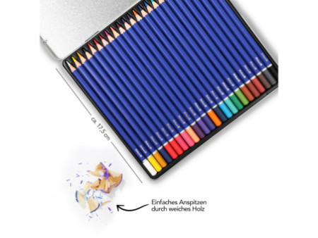 Pelikan Crayon de couleur Premium, étui métal de 24
