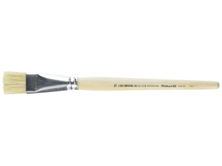 Pelikan Pinceau à soie 613 F, N. 18,manche en bois non laqué
