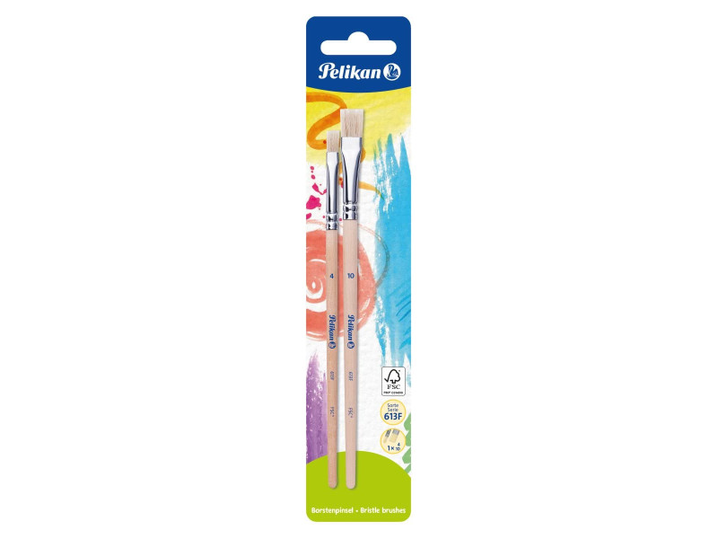 Pelikan Kit de pinceau brosse 613 F, 2 pièces, assorti