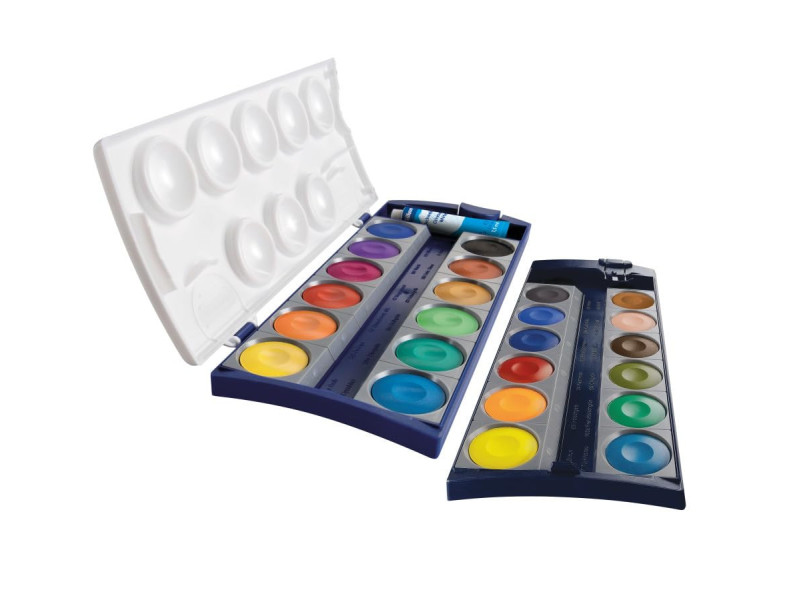 Pelikan Boîte de peinture standard d'école K24, 24 couleurs