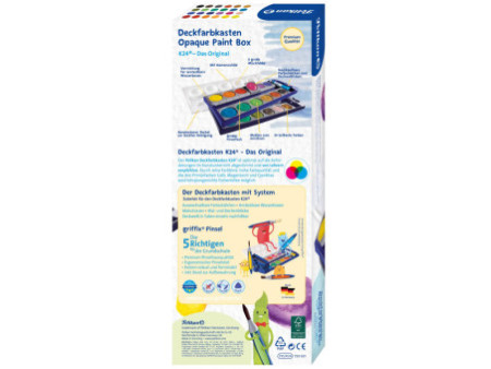 Pelikan Boîte de peinture standard d'école K24, 24 couleurs
