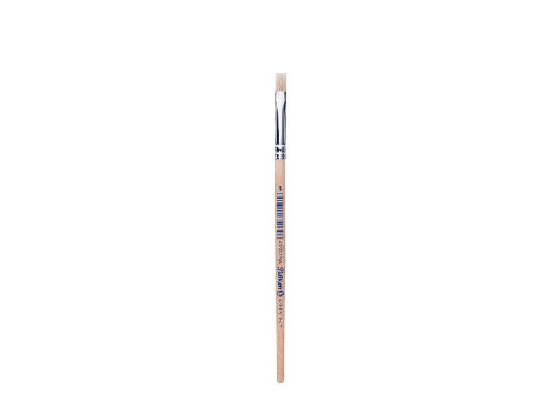 Pelikan Pinceau à soie 613 F, N. 4, manche en bois non laqué
