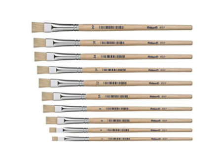 Pelikan Pinceau à soie 613 F, N. 6, manche en bois non laqué