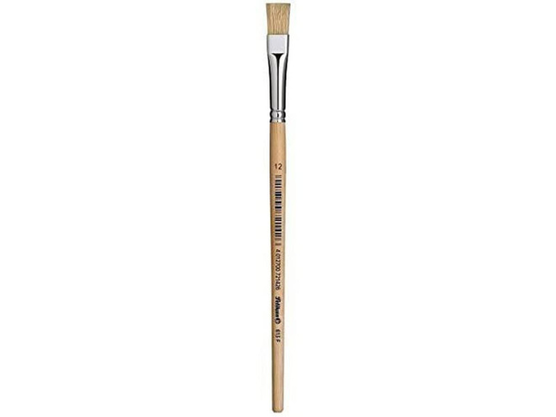 Pelikan Pinceau à soie 613 F, N. 12,manche en bois non laqué