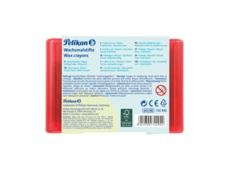 Pelikan Crayon de cire épais 665/8 D, triangulaire,résistant