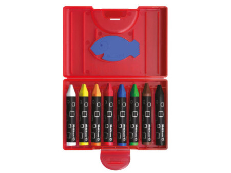 Pelikan Crayon de cire épais 665/8 D, triangulaire,résistant