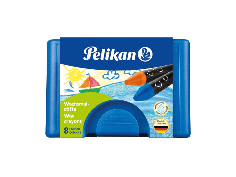 Pelikan Crayons de cire épais 666/8WL, rond, soluble dans l'