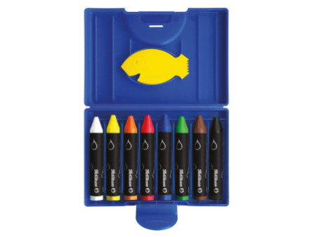 Pelikan Crayons de cire épais 666/8WL, rond, soluble dans l'