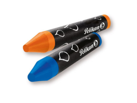 Pelikan Crayons de cire épais 666/8WL, rond, soluble dans l'