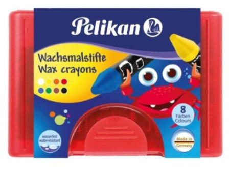 Pelikan Crayon de cire épais 665/8, rond, résistant à l'eau,