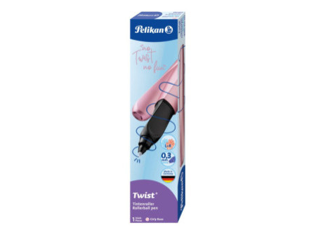 Pelikan Twist Stylo roller Girly Rose, rose-métallique