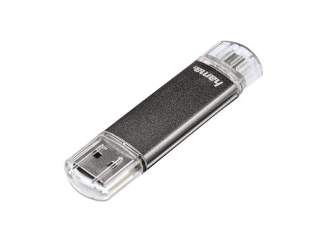 hama Clé USB 2.0 'Laeta Twin', 16 GB, gris
