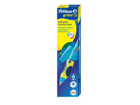 Pelikan Stylo plume griffix Neon Fresh Blue, pour droitiers