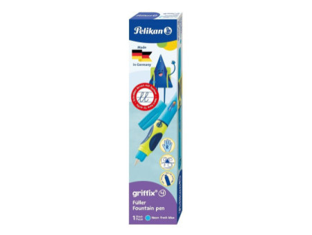 Pelikan Stylo plume griffix Neon Fresh Blue, pour droitiers