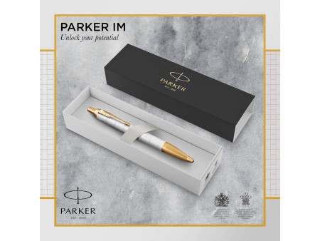 PARKER Stylo à bille rétractable IM PREMIUM Nacré G.T