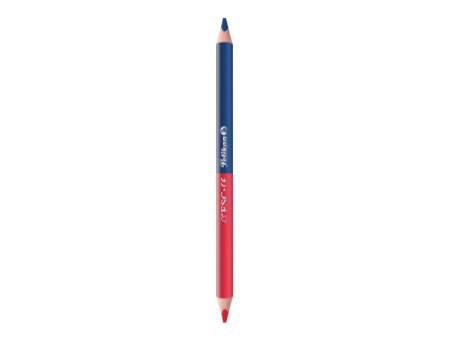Pelikan Crayon bicolore gros, rouge/bleu