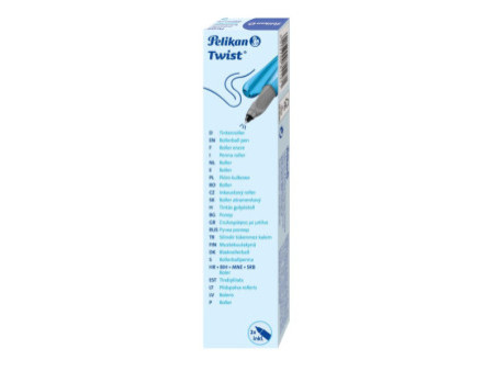 Pelikan Twist Stylo roller Frosted Blue, bleu-métallique