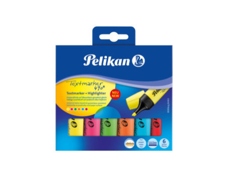 Pelikan Surligneur Textmarker 490, étui de 6, assorti