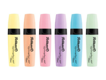 Pelikan Surligneur 490 Pastel, étui de 6, couleurs assorties
