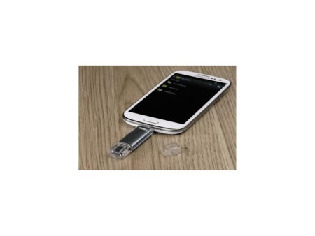 hama Clé USB 2.0 'Laeta Twin', 16 GB, gris