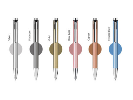 Pelikan Stylo à bille rétractable Snap Metallic, bleu givré