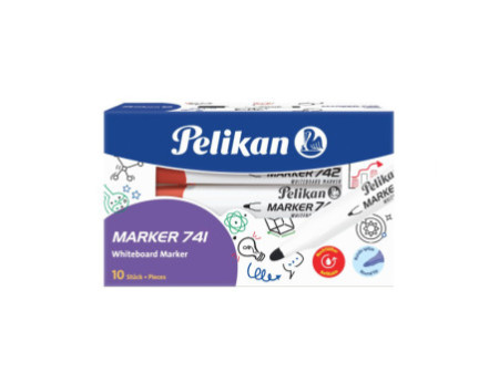 Pelikan Marqueur pour tableau blanc 741, rouge