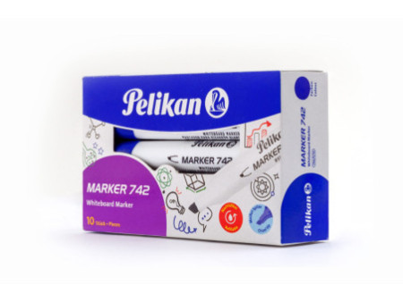 Pelikan Marqueur à tableau blanc 742, pointe biseautée, bleu