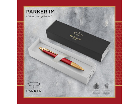 PARKER Stylo à bille rétractable IM PREMIUM Rouge G.T
